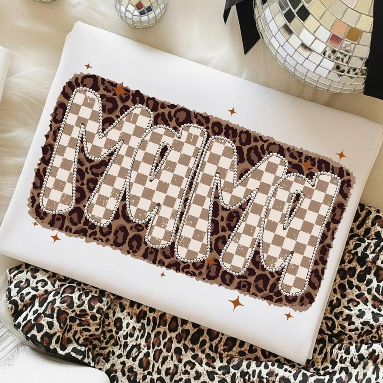 Checkered Mama DTF Transfer