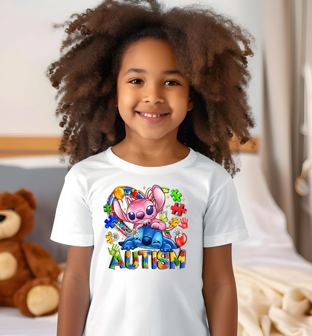 Autism Stitch With Lilo DTF Transfer