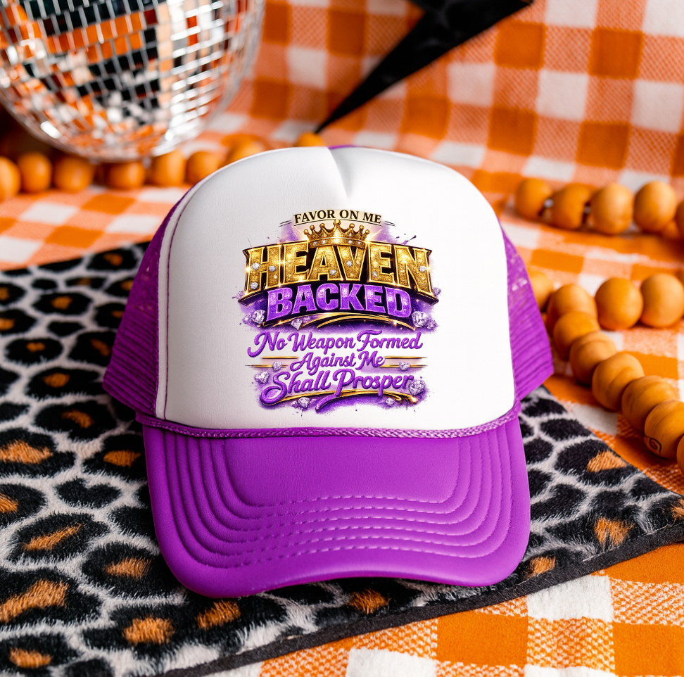Purple Heaven Backed DTF Hat Transfer