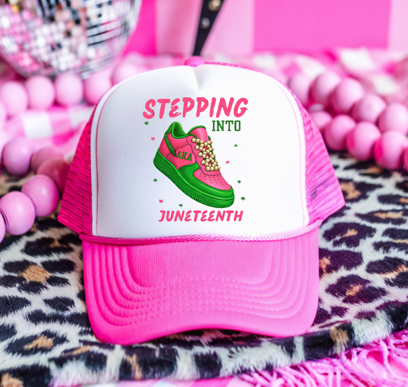 Stepping in to Juneteenth AKA DTF Hat Transfer