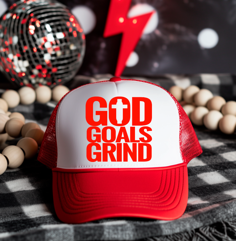 God Goals Grind Hat DTF Transfer