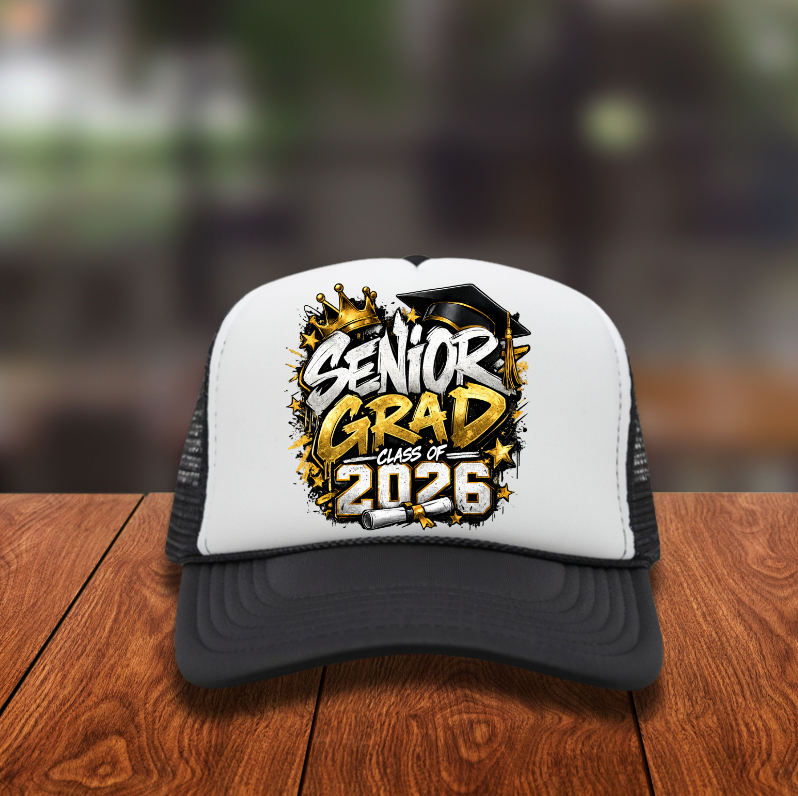 Senior Grad Class of 2026 Hat DTF Transfer