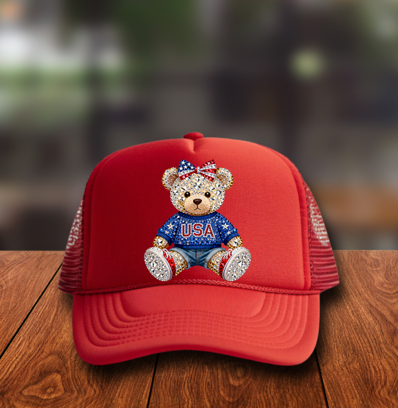 USA Teddy Hat Transfers