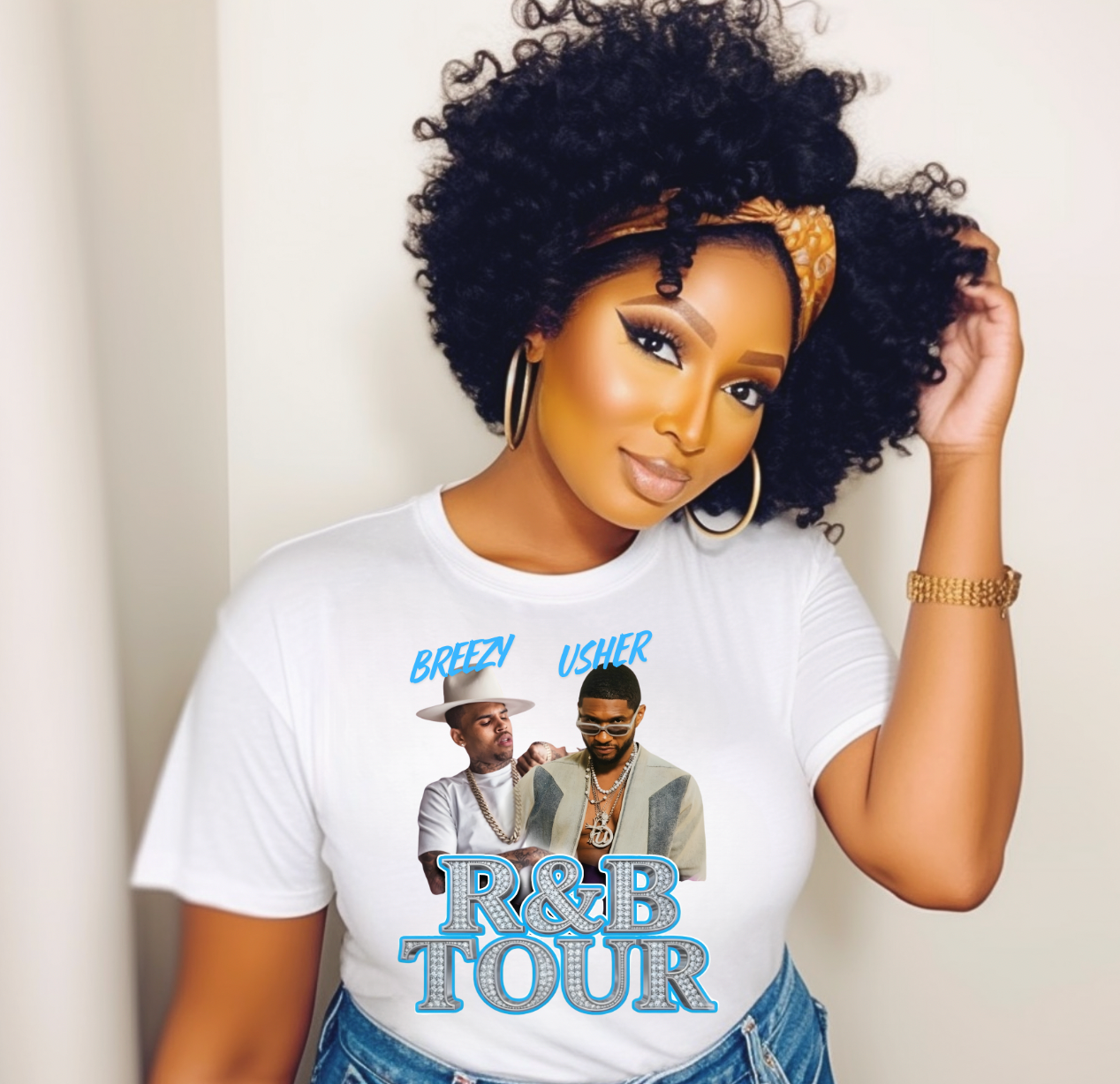 Blue R& B Tour DTF Transfer