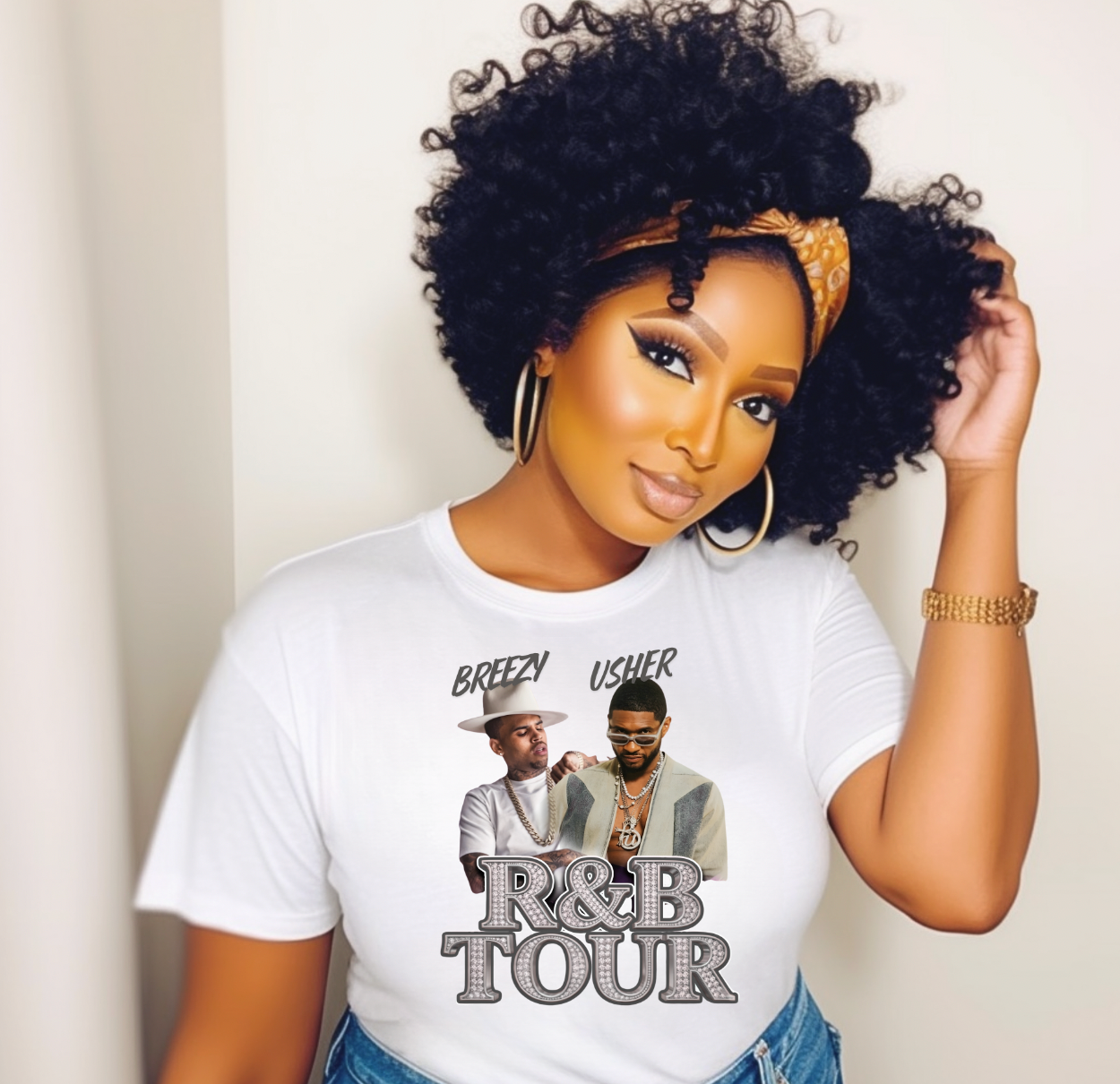Gray Style R& B Tour DTF Transfer
