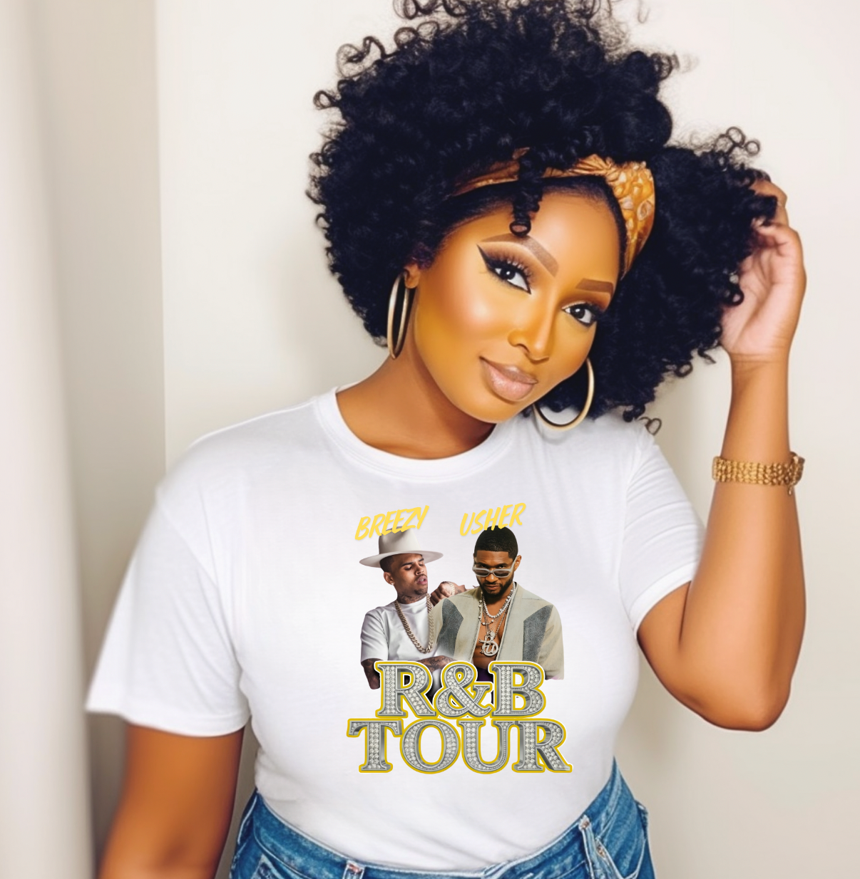 Yellow Style R& B Tour DTF Transfer