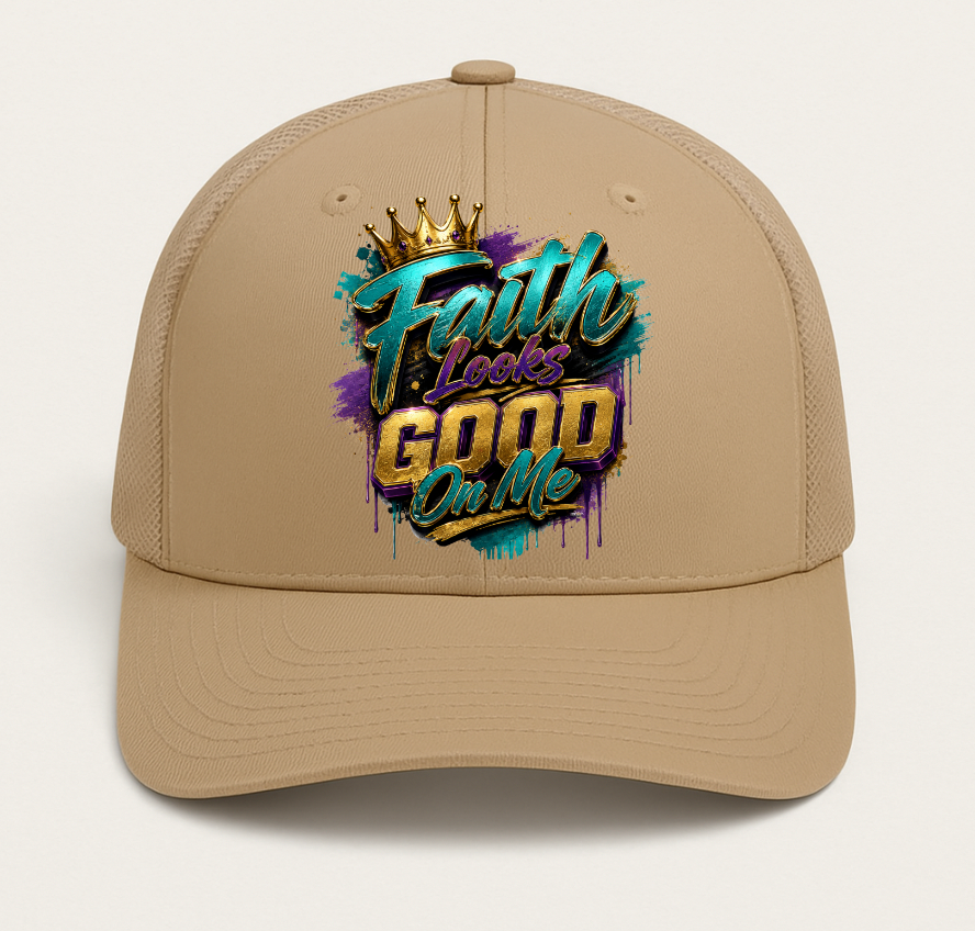 Faith Looks Good on You Hat DTF Transfers