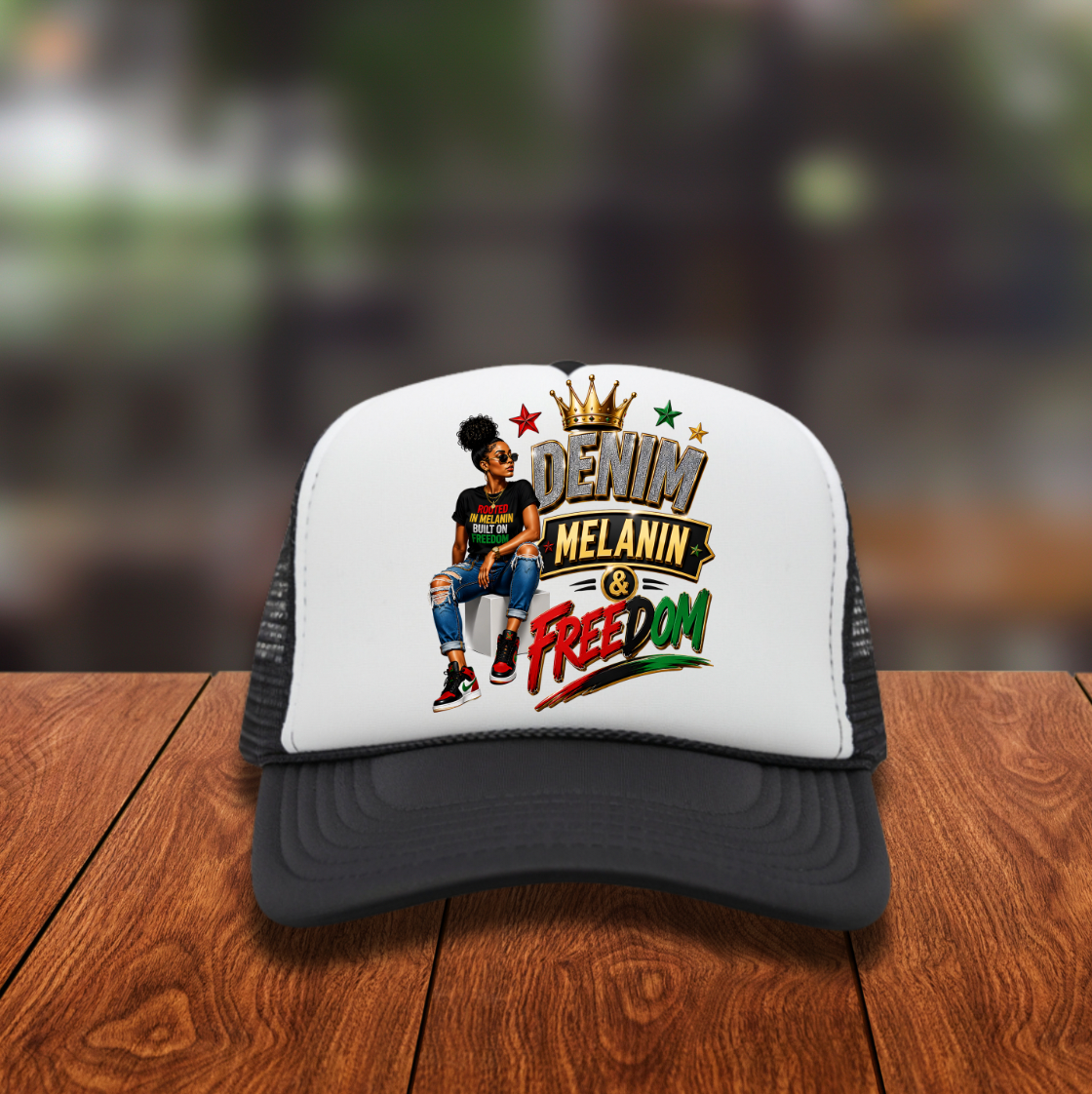 Melanin Demin Hat DTF Transfers