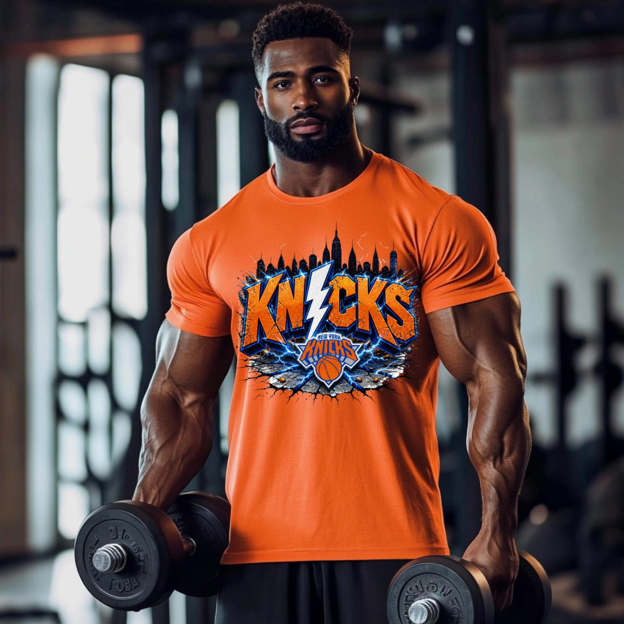 Knicks with bolt DTF TRANSFER