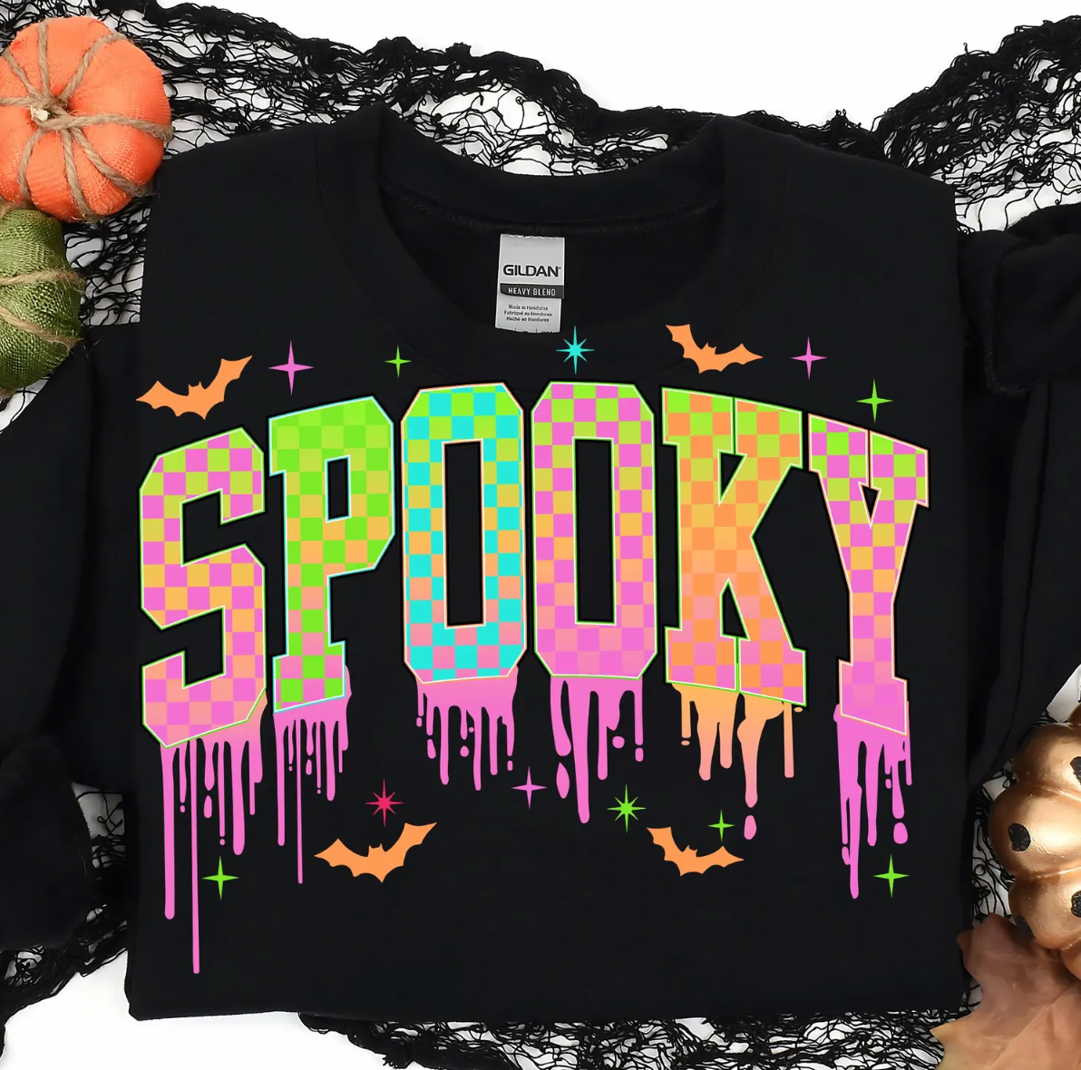 Checkered Halloween DTF TRANSFER