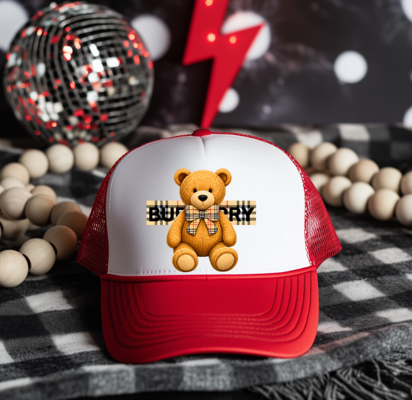 Luxury Bear with Stripes Hat DTF Transfers