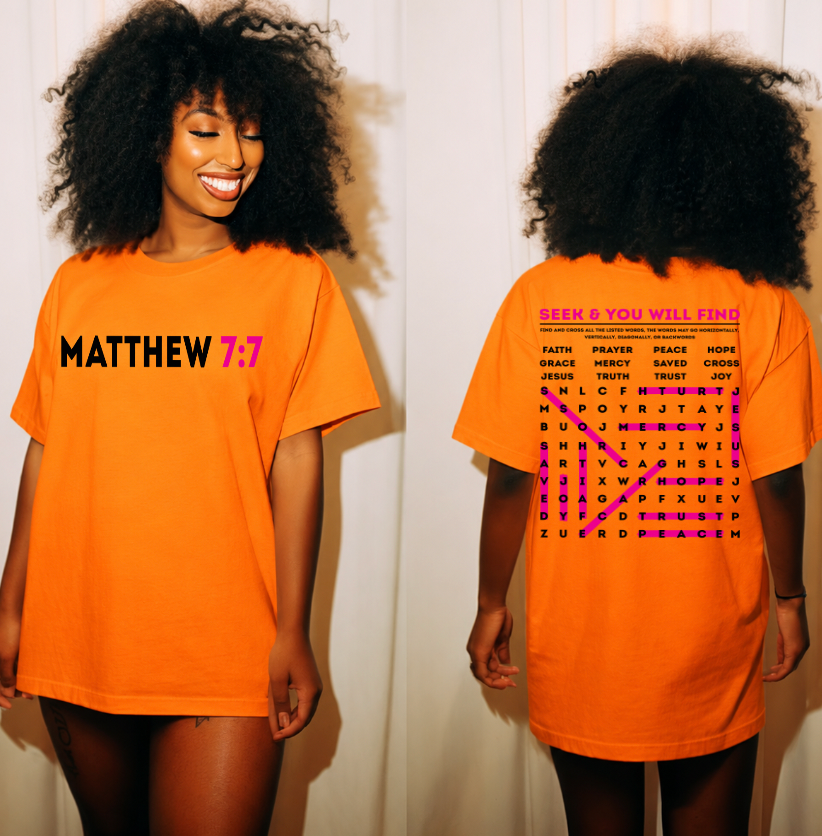 Seek and Find Word Search (Front and Back) DTF TRANSFER