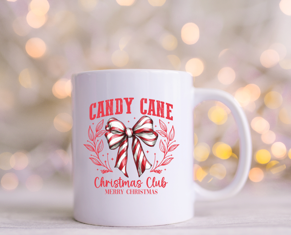 Candy Cane Christmas Club UV Decal