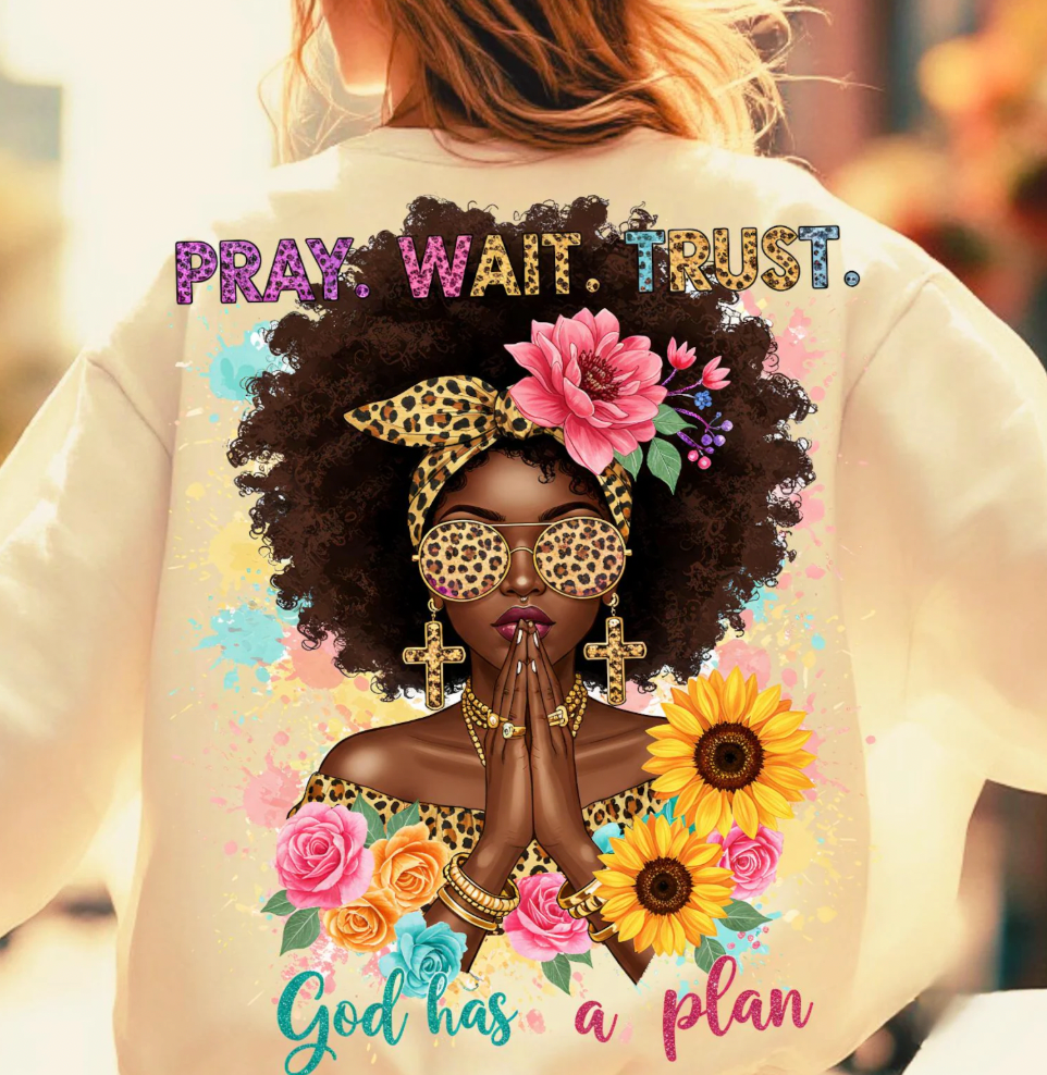 4 Print Black Woman Christian Bundle DTF Transfers