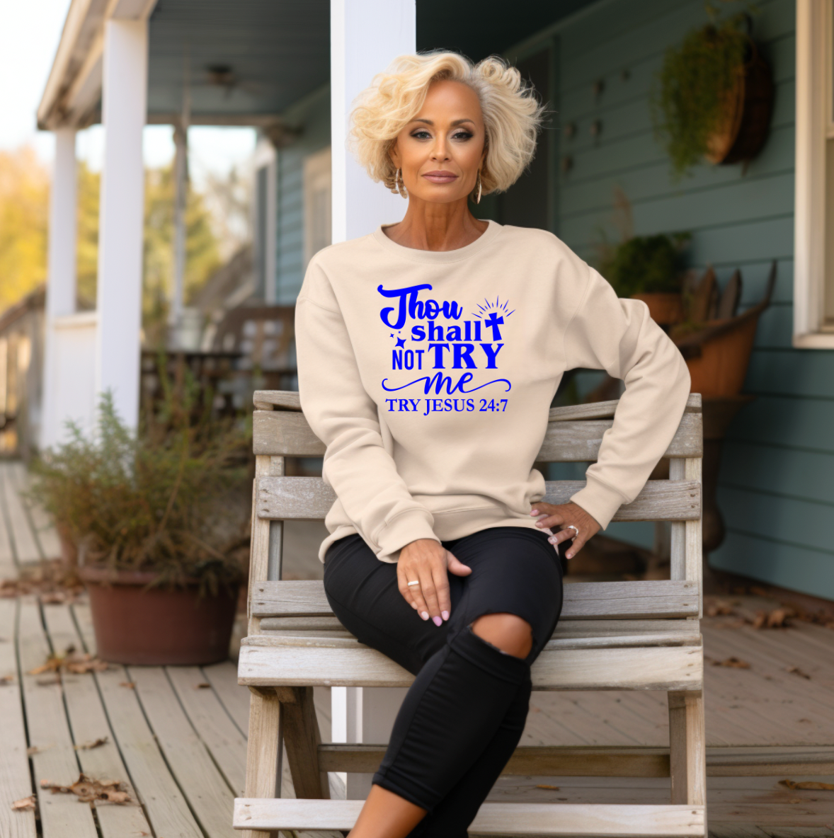 Thou Shalt Not Try Me, Try Jesus Screen Print