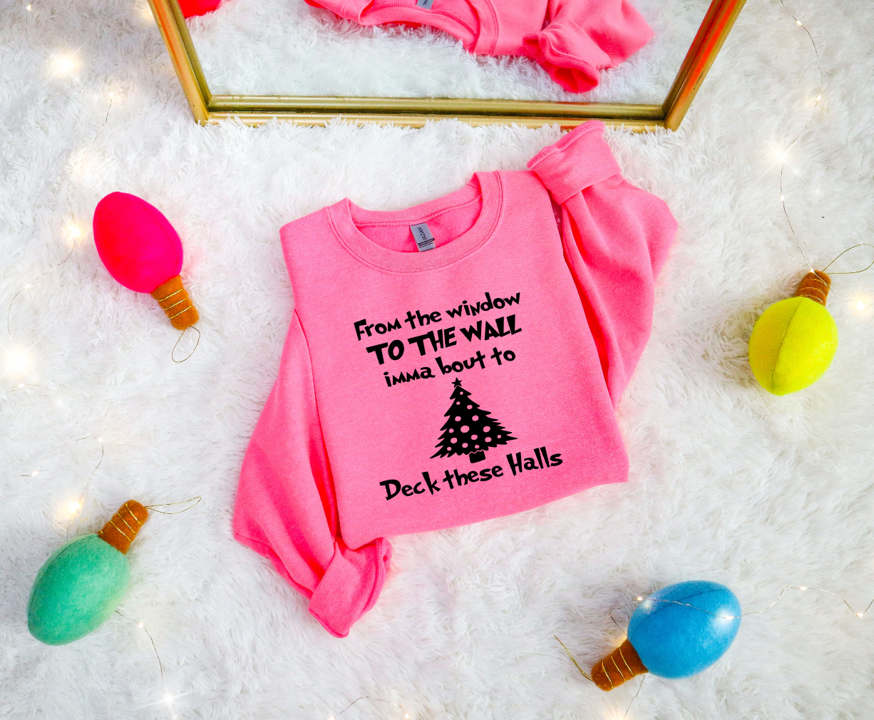From the Window to the Wall Im about to Deck these Halls Screen Print