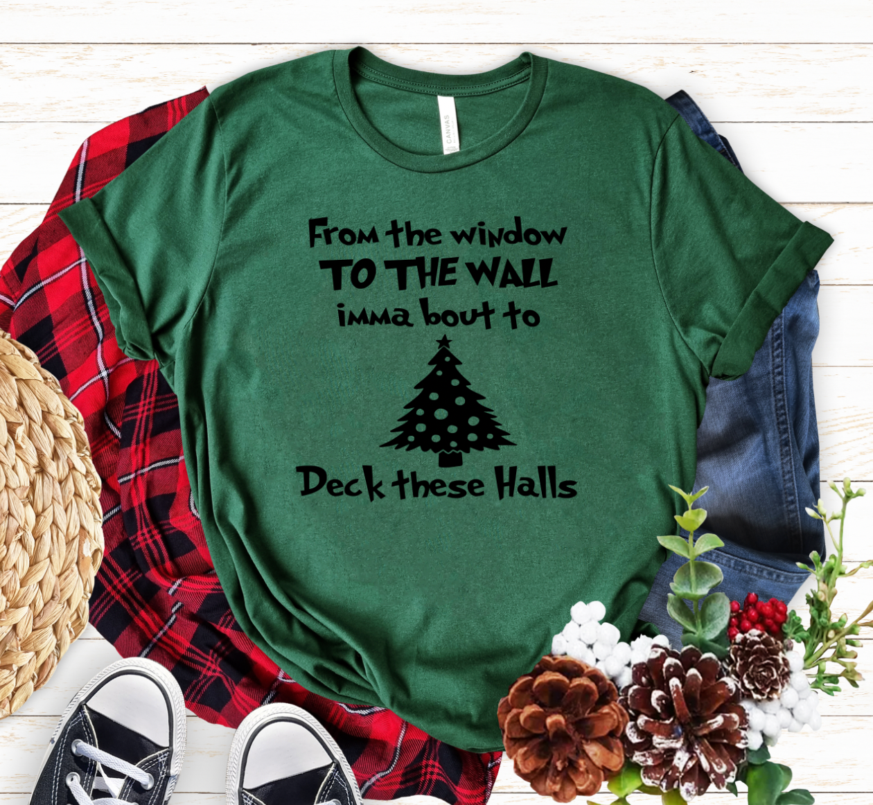 From the Window to the Wall Im about to Deck these Halls Screen Print