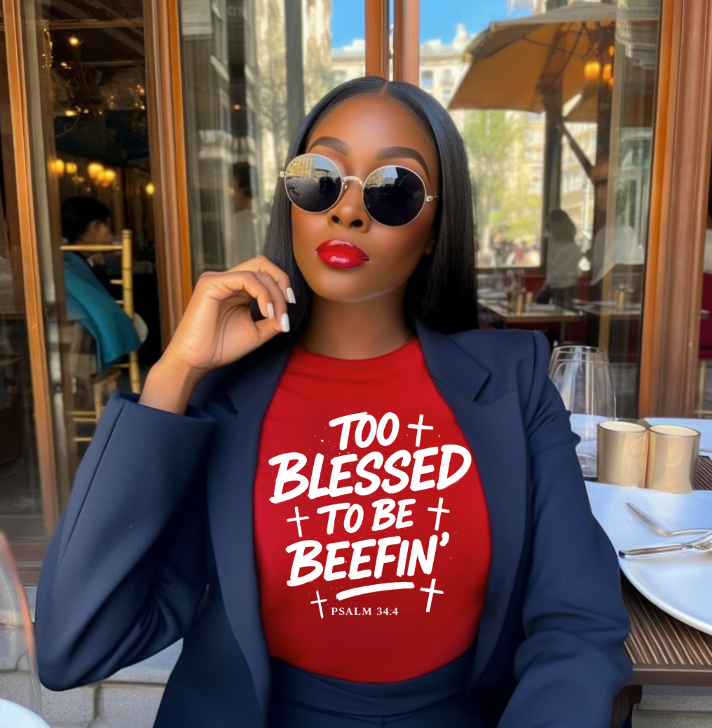 Too Blessed to Be Beeffin Screen Prints