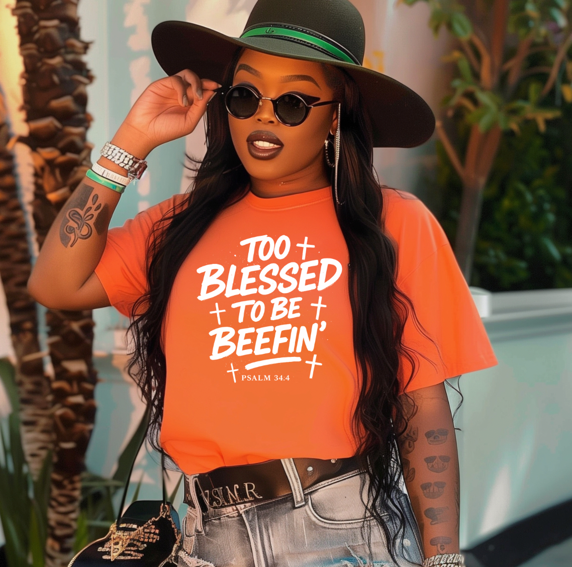 Too Blessed to Be Beeffin Screen Prints