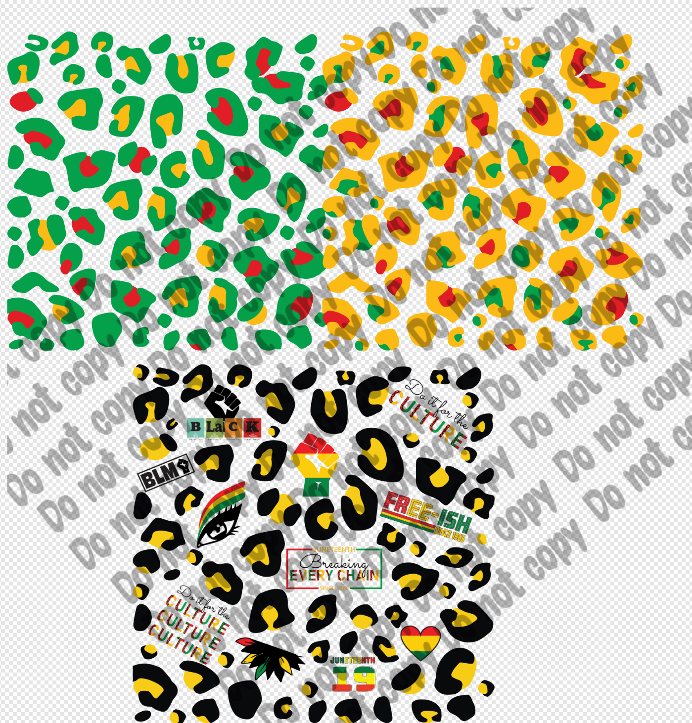 12x12 Leopard DTF TRANSFER Grab Bags (1 SHEET OF EACH cOLOR))