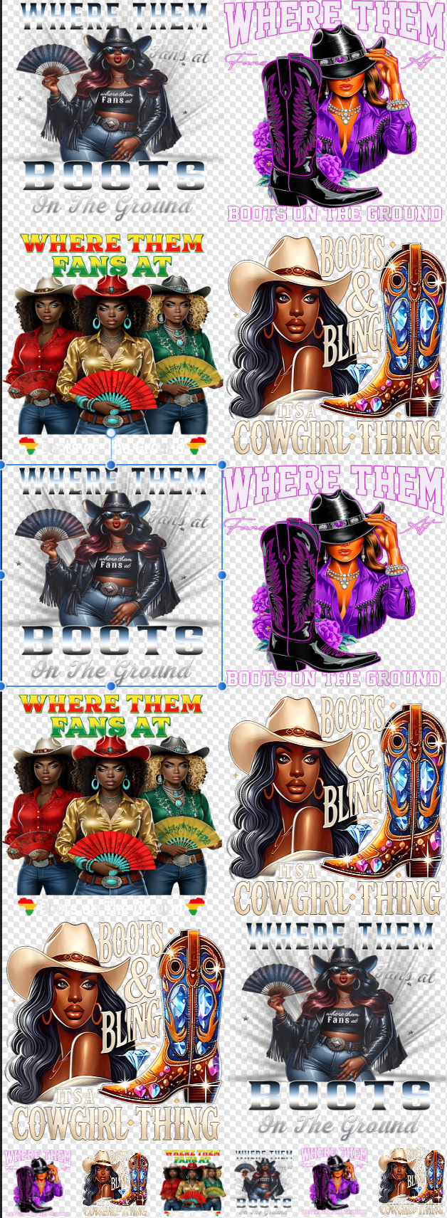 22x60 WHERE THEM FANS AT Gang Sheet Transfer