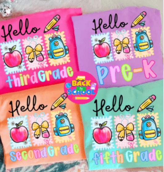 Preppy Back to School DTF Transfer