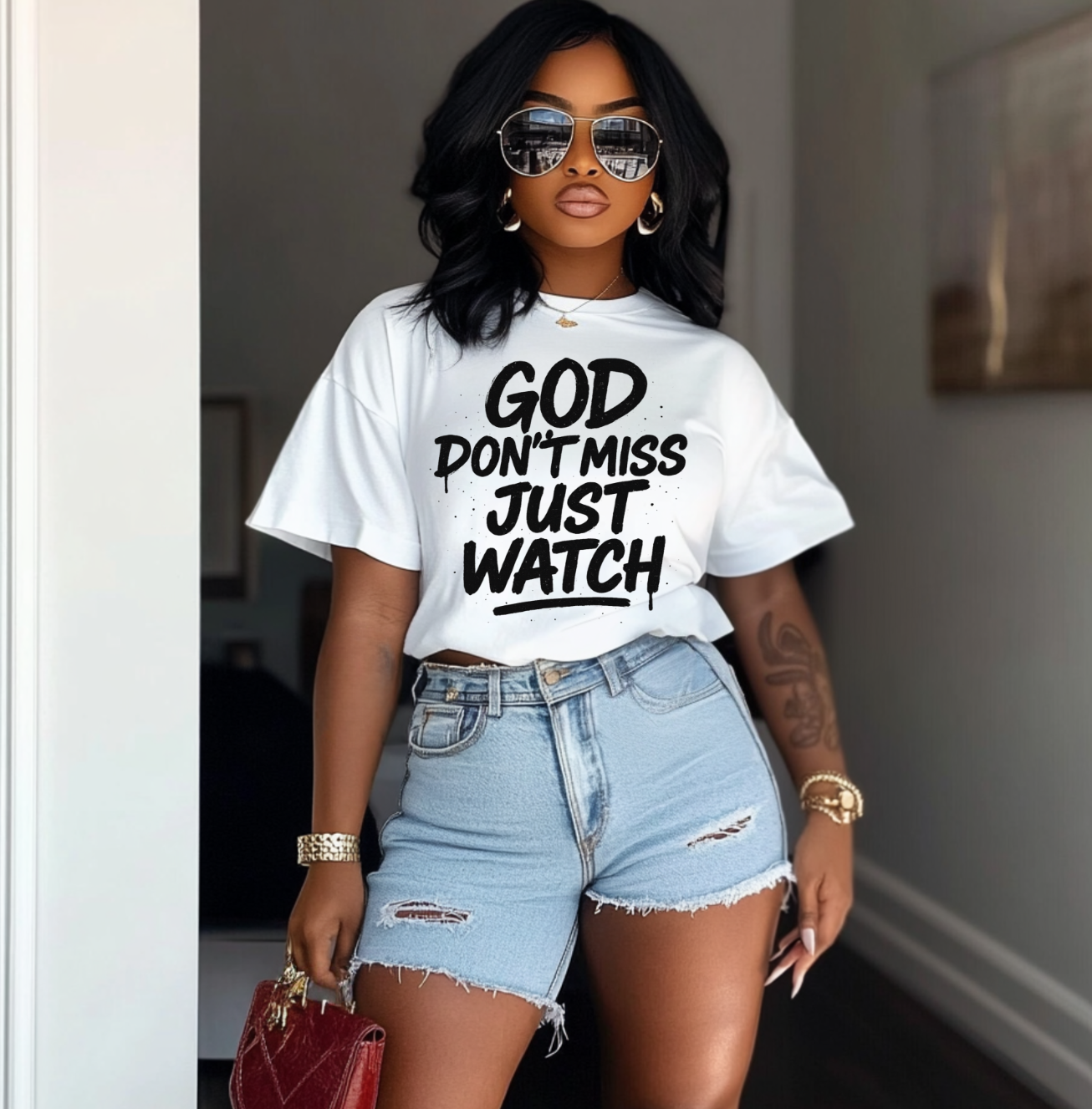 God Dont Miss Just Watch Screen Prints