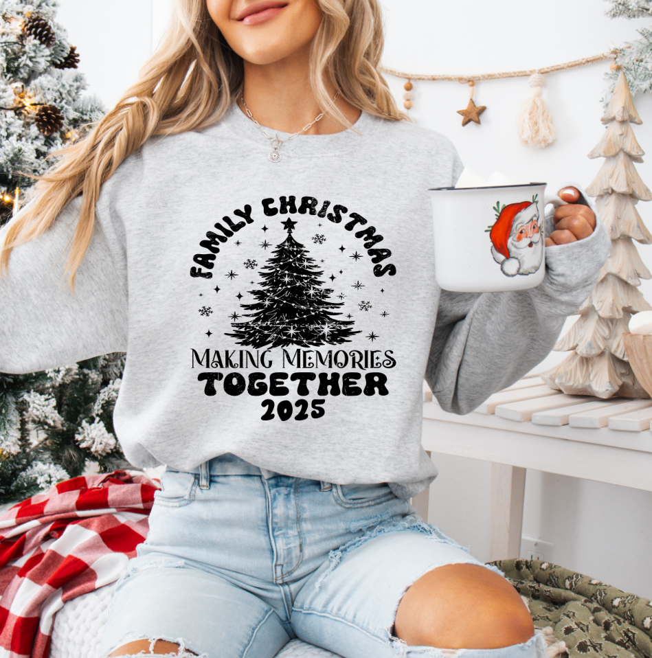Family Christmas Together Making Memorials Screen Prints