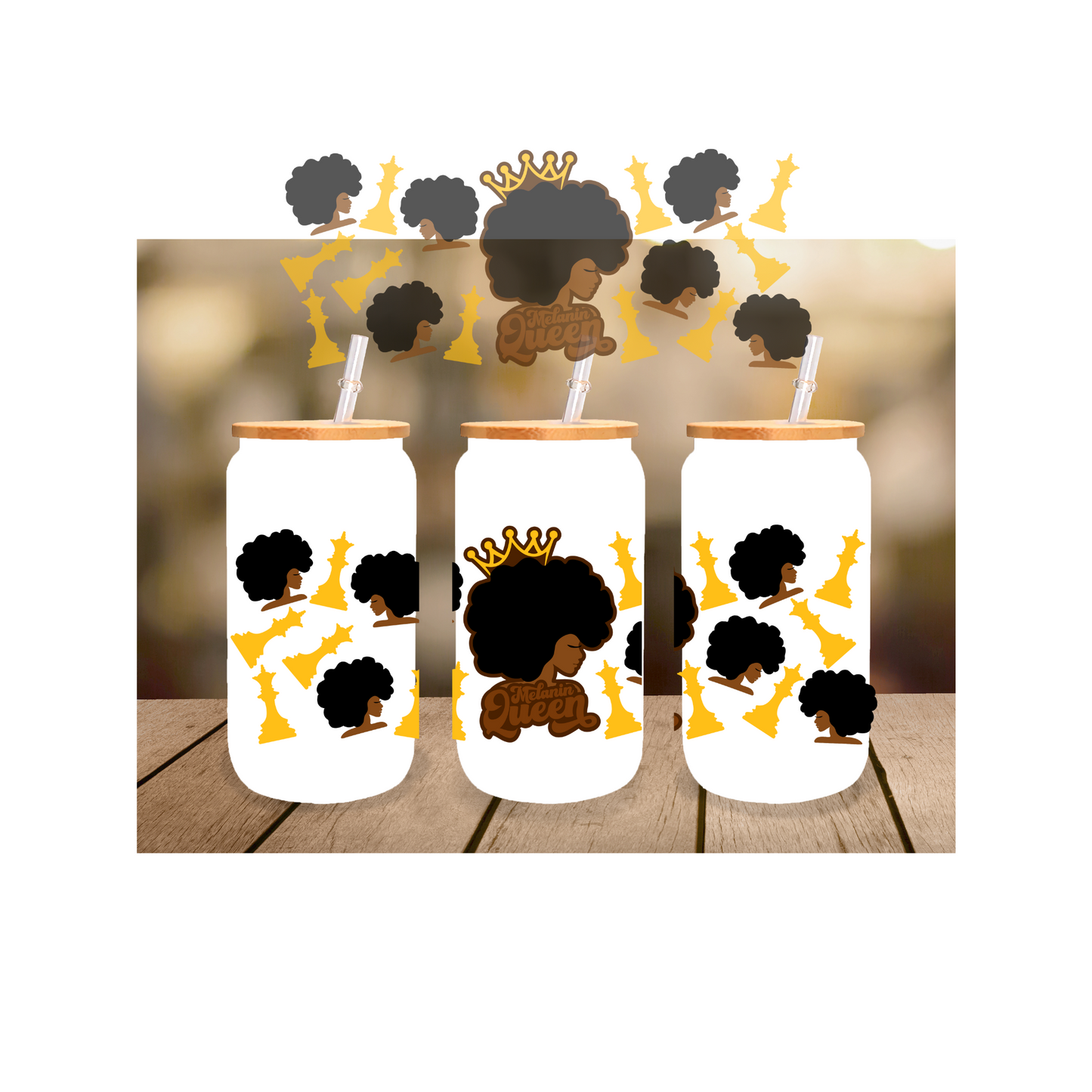 Melanin Queen 16 oz Libby Wrap