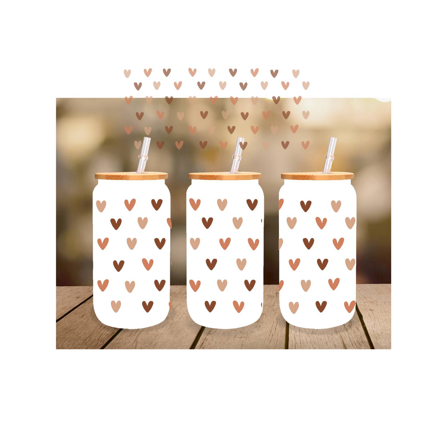 Melanin Heart 16 oz Libby Wrap