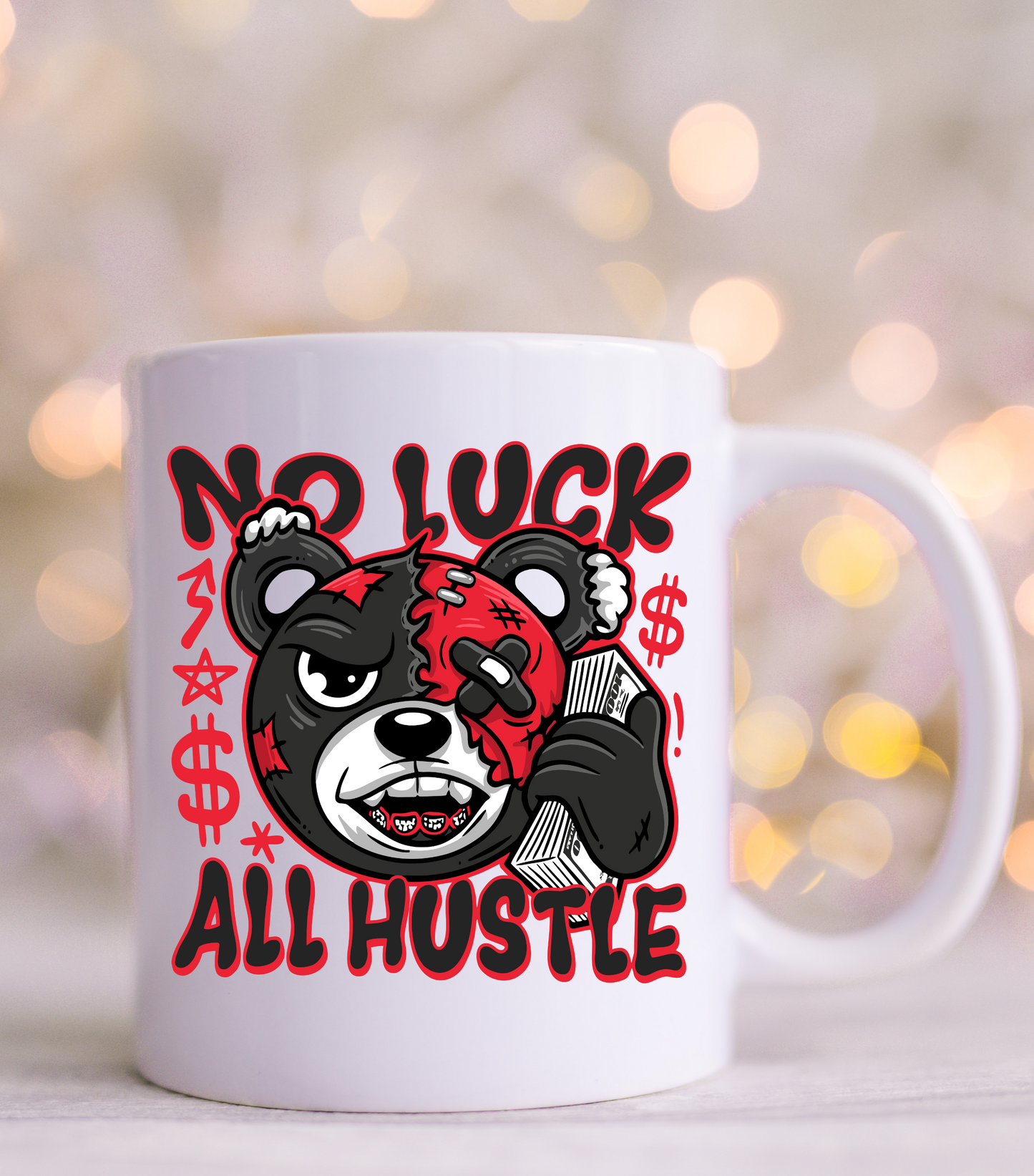 No Luck all Hustle UV Decals