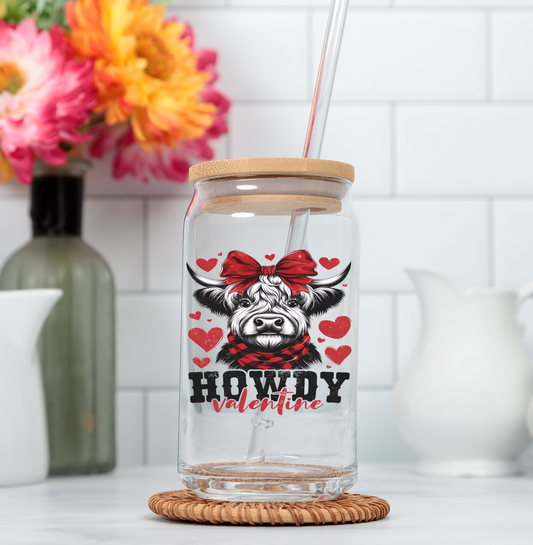 Red Howdy Valentine UV Decal
