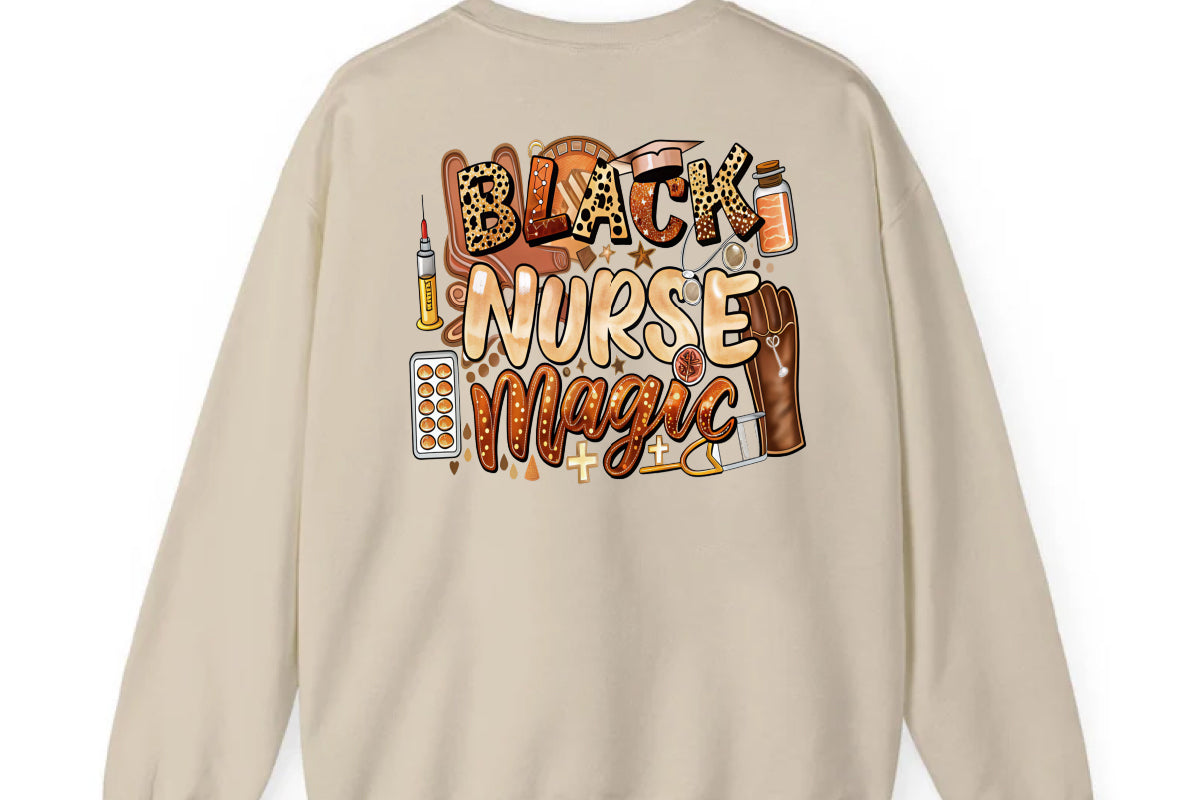 Black Nurse Magic DTF TRANSFER