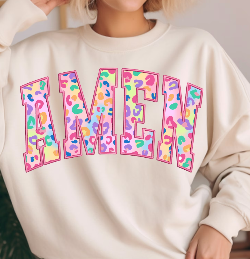 Amen Embroidered Transfer