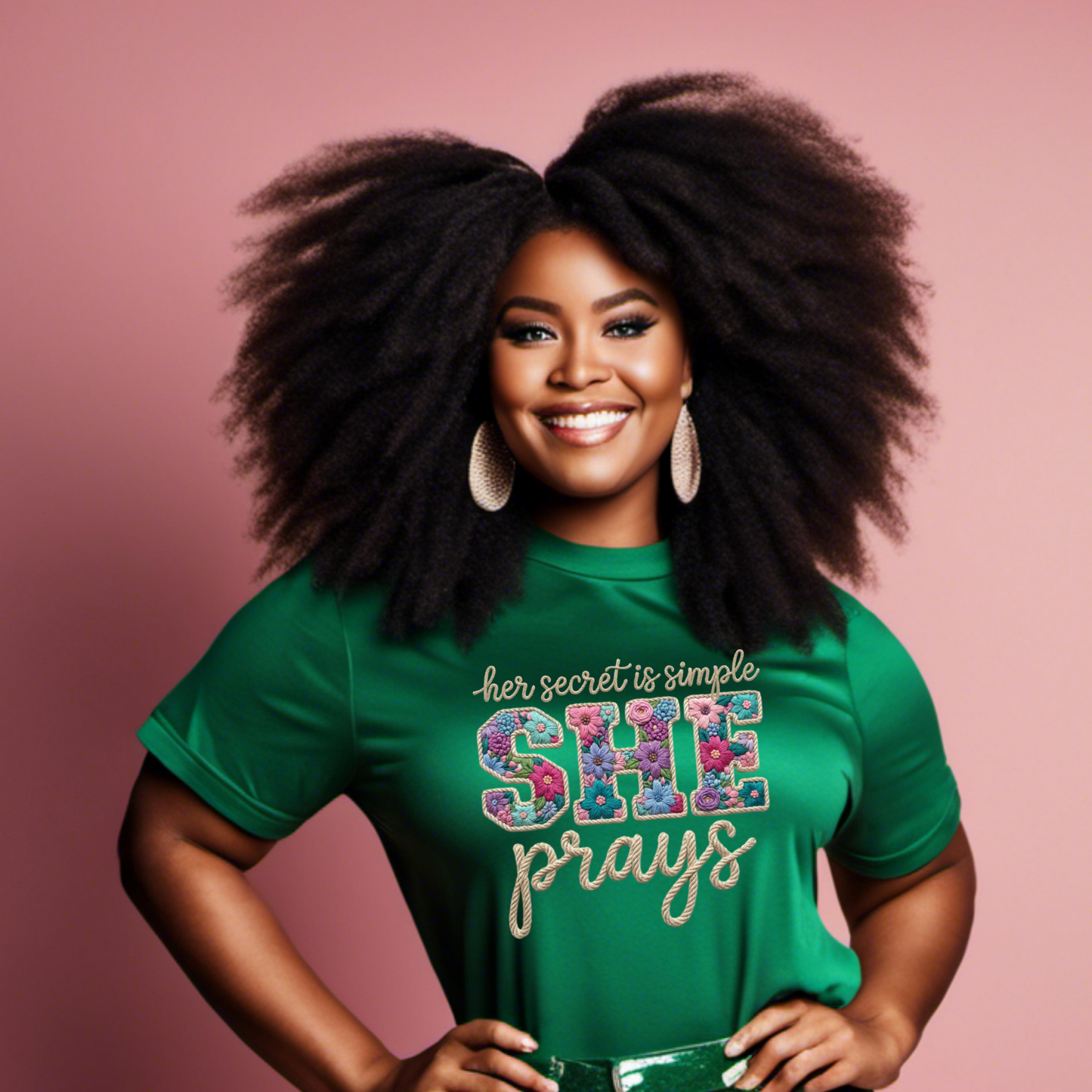 Her secret is simple she pray Tee Shirt