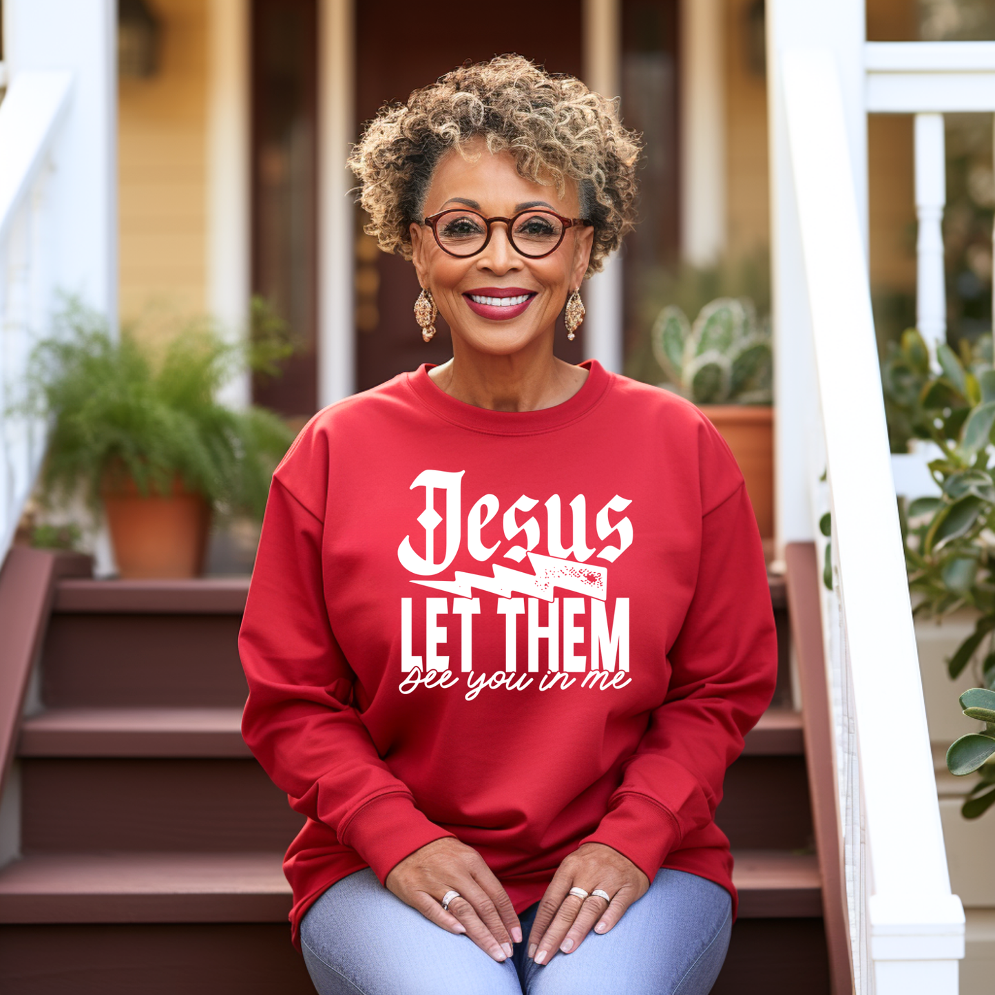 Jesus Let them See you in me Single Color Screen Prints | Hot Peel One Color for T-Shirt and more / Christian Base