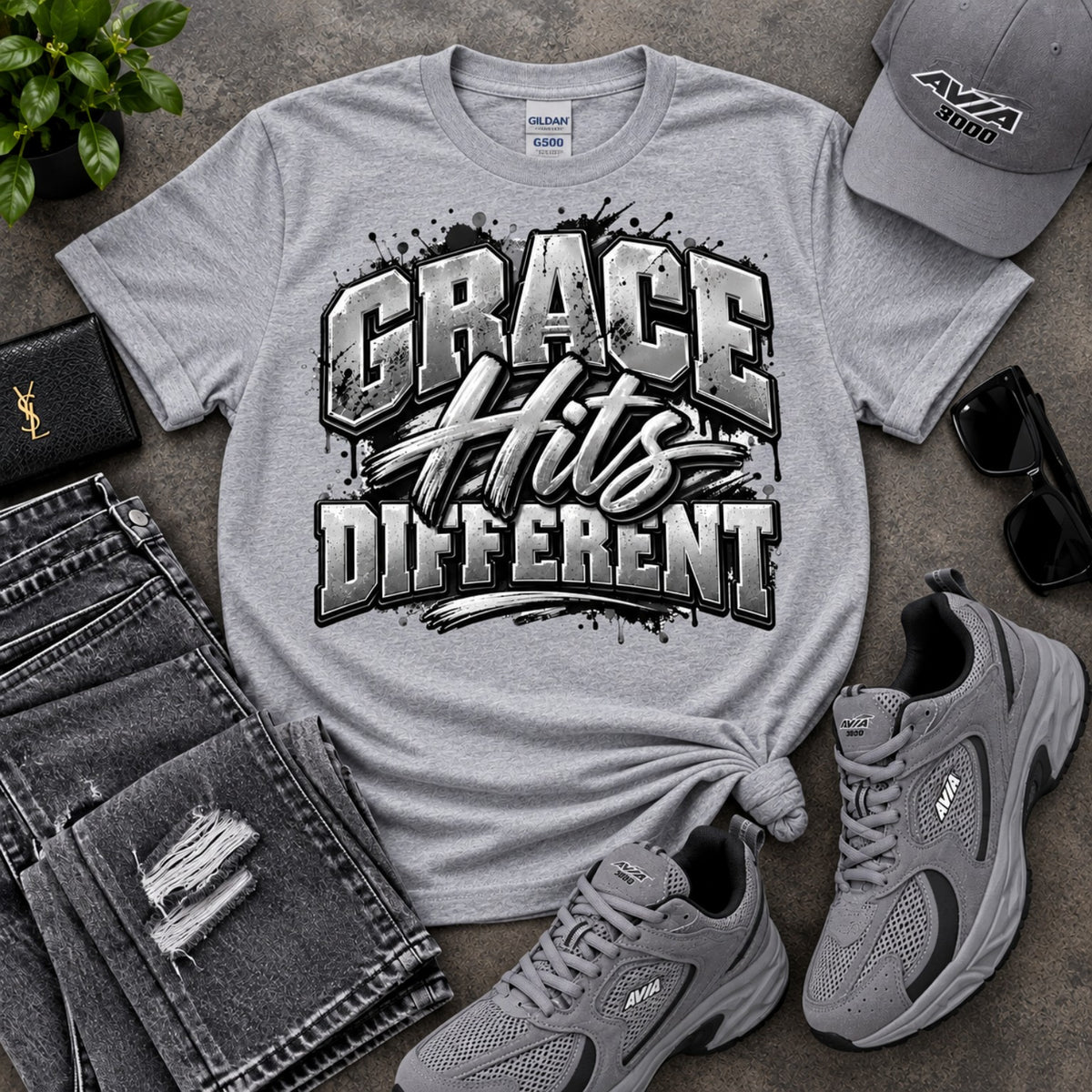 Grace Hits Different Tee Shirt