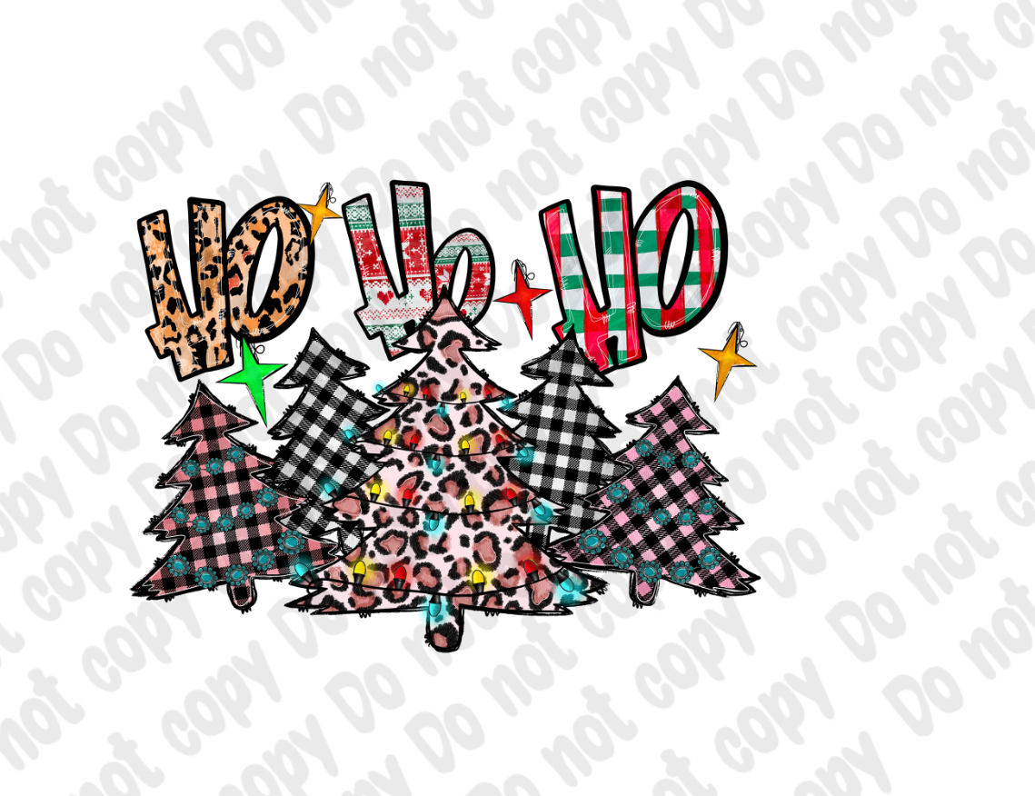 Ho Ho Ho with trees Transfer