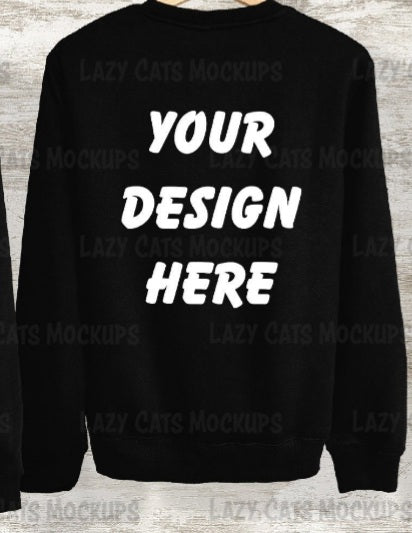 Design to the back of crewneck Sweatshirt