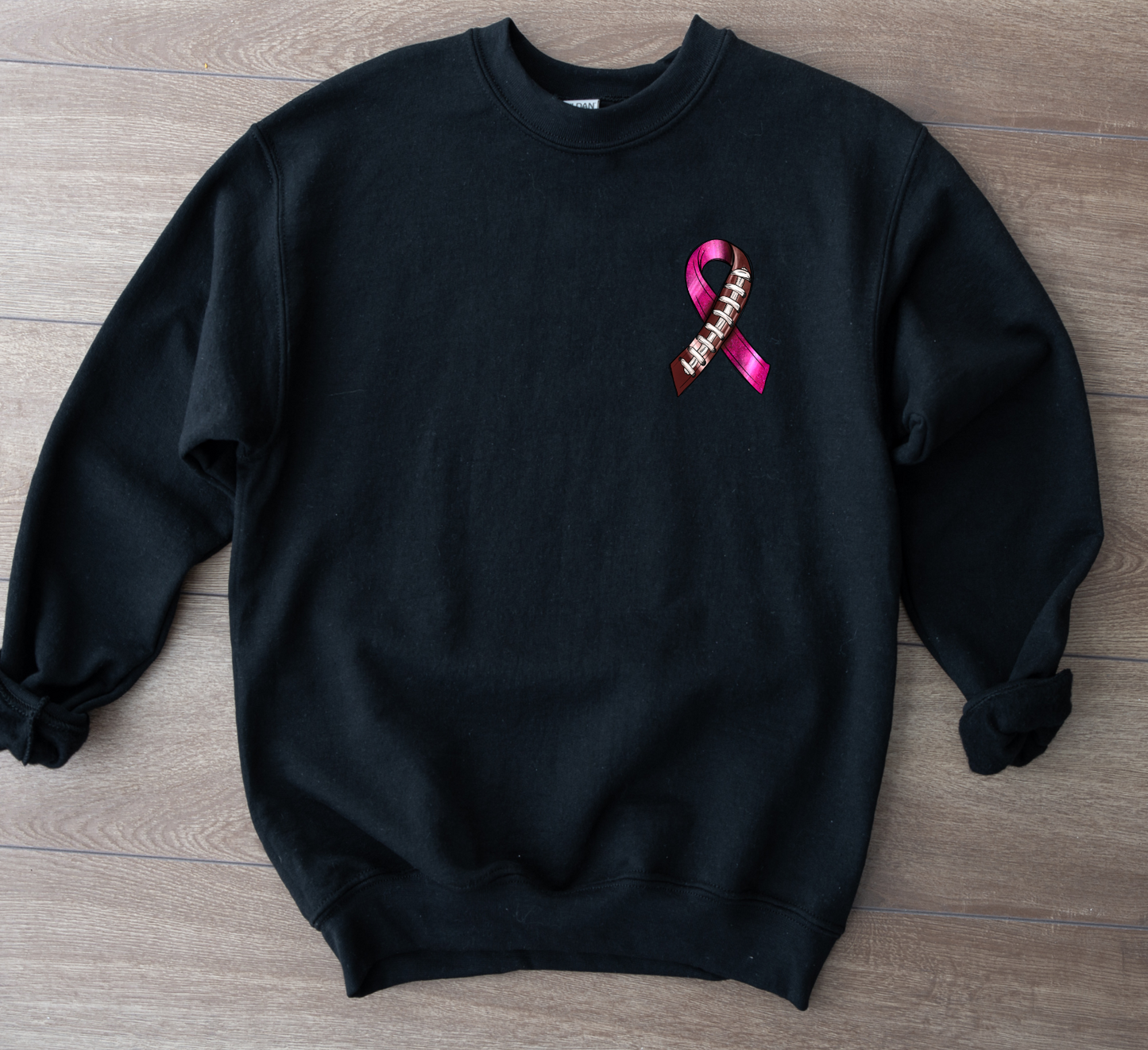 Pink Ribbon with football (Pocket Size) Transfer