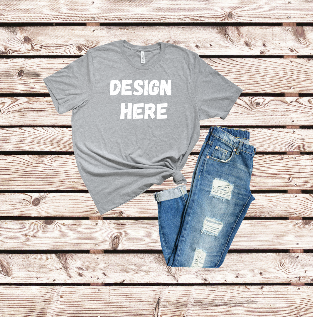 Bella Canvas 3001 Athletic Heather Mockup/ PNG