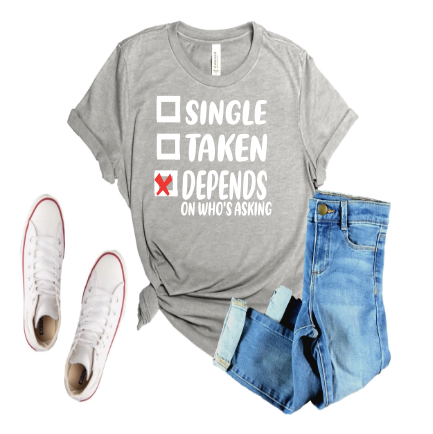 Single Taken Depending Who's Asking PNG