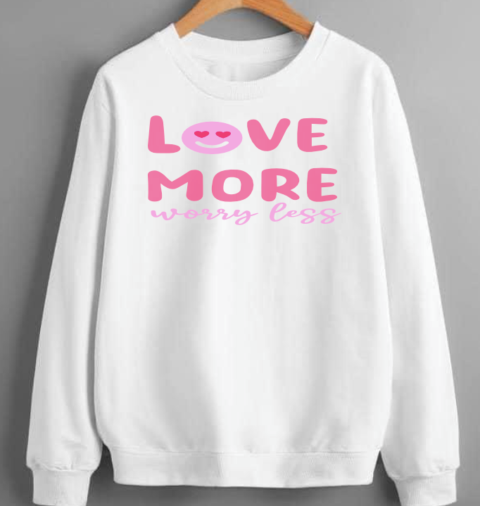 Love more Worry Less PNG & SVG