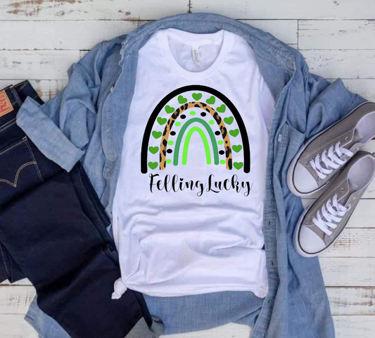 Feeling LuckyRainbow St. Patrick Day PNG
