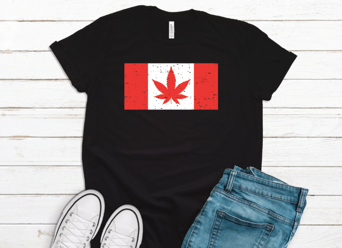 Canada American Cannabis Flag Transfer