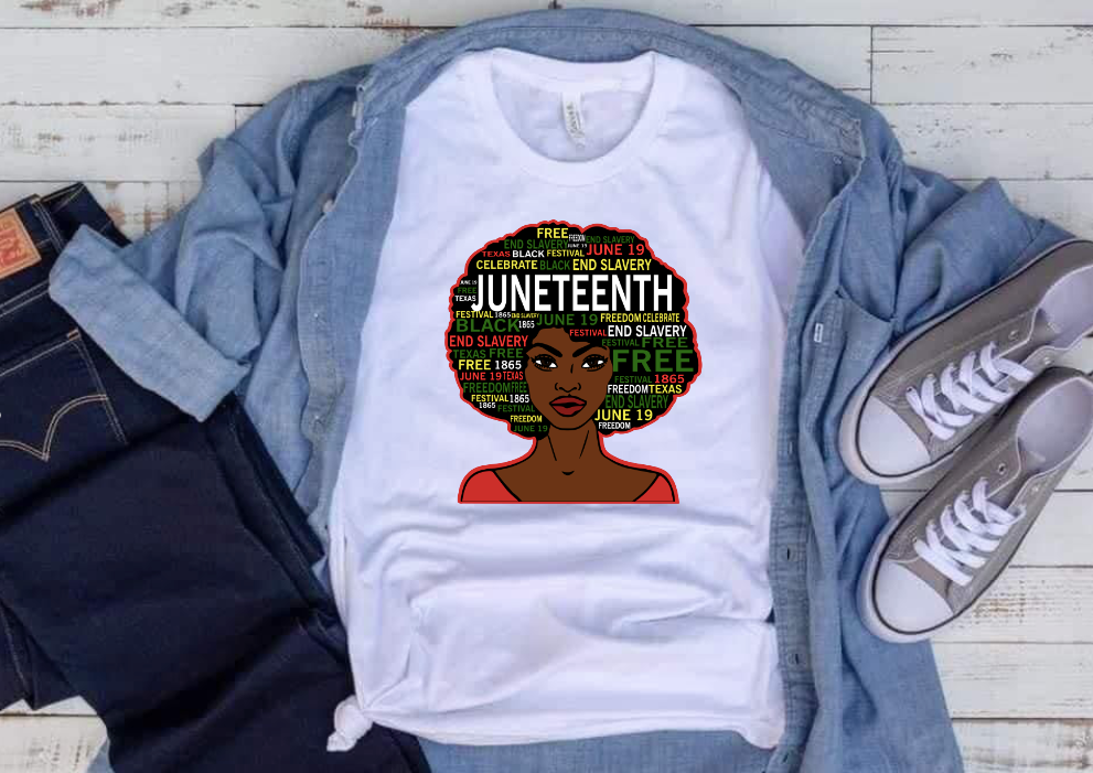 Juneteenth Afro Lady Transfer