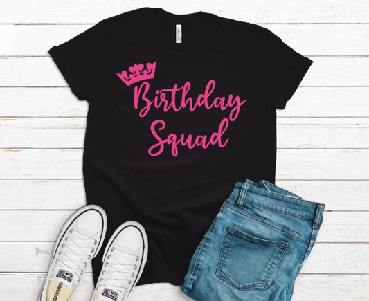 Birthday Squad DTF Transfer (four color options)