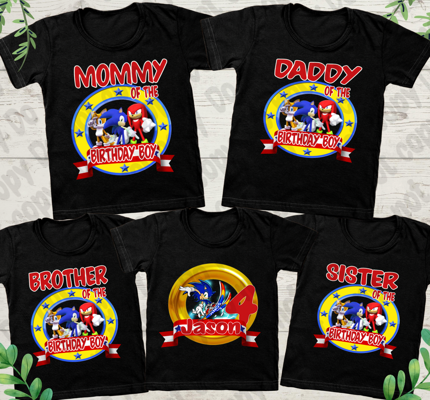 Sonic the Hedgehog Family Birthday Bundle PNG