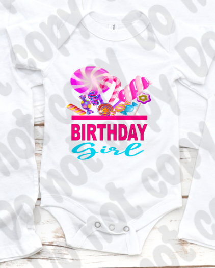Candy Theme Birthday Shirt (Girl)