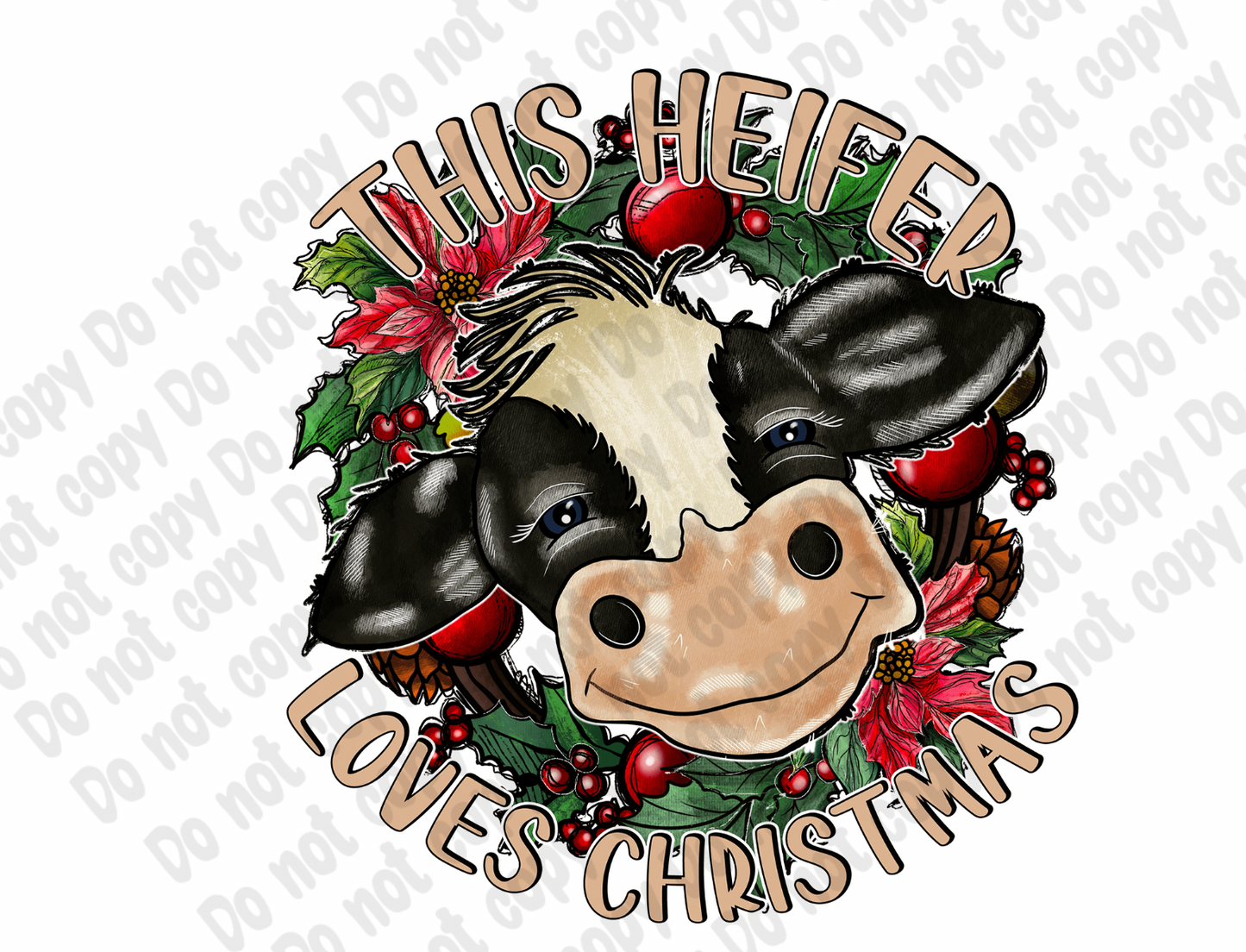This Heifer Loves Christmas Transfer